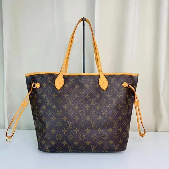 Louis Vuitton Monogram Canvas Neverfull MM Shoulder Bag Tote - Picture 2 of 6
